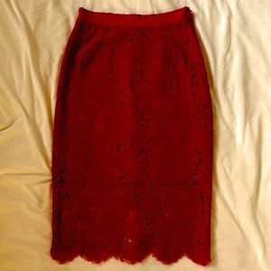 Red Pencil Skirt